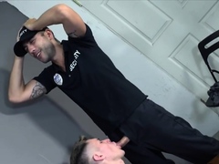 Zac barebacked by horny security guard